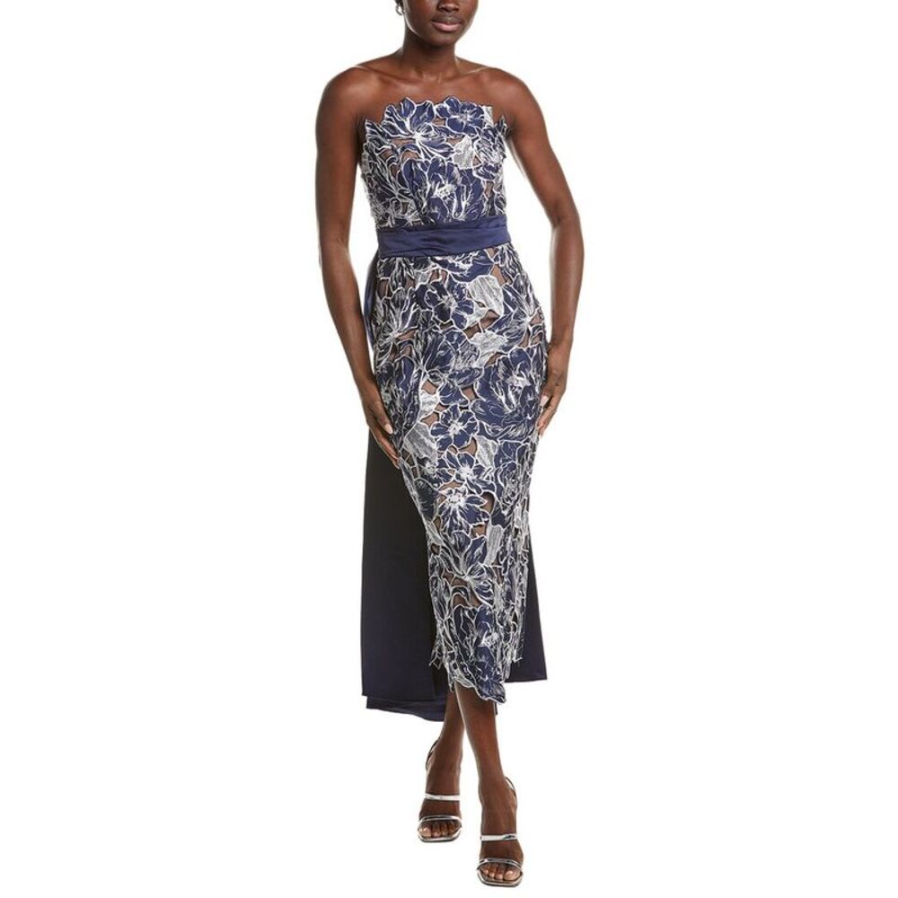 Marchesa Notte Womens  Gown, Blue